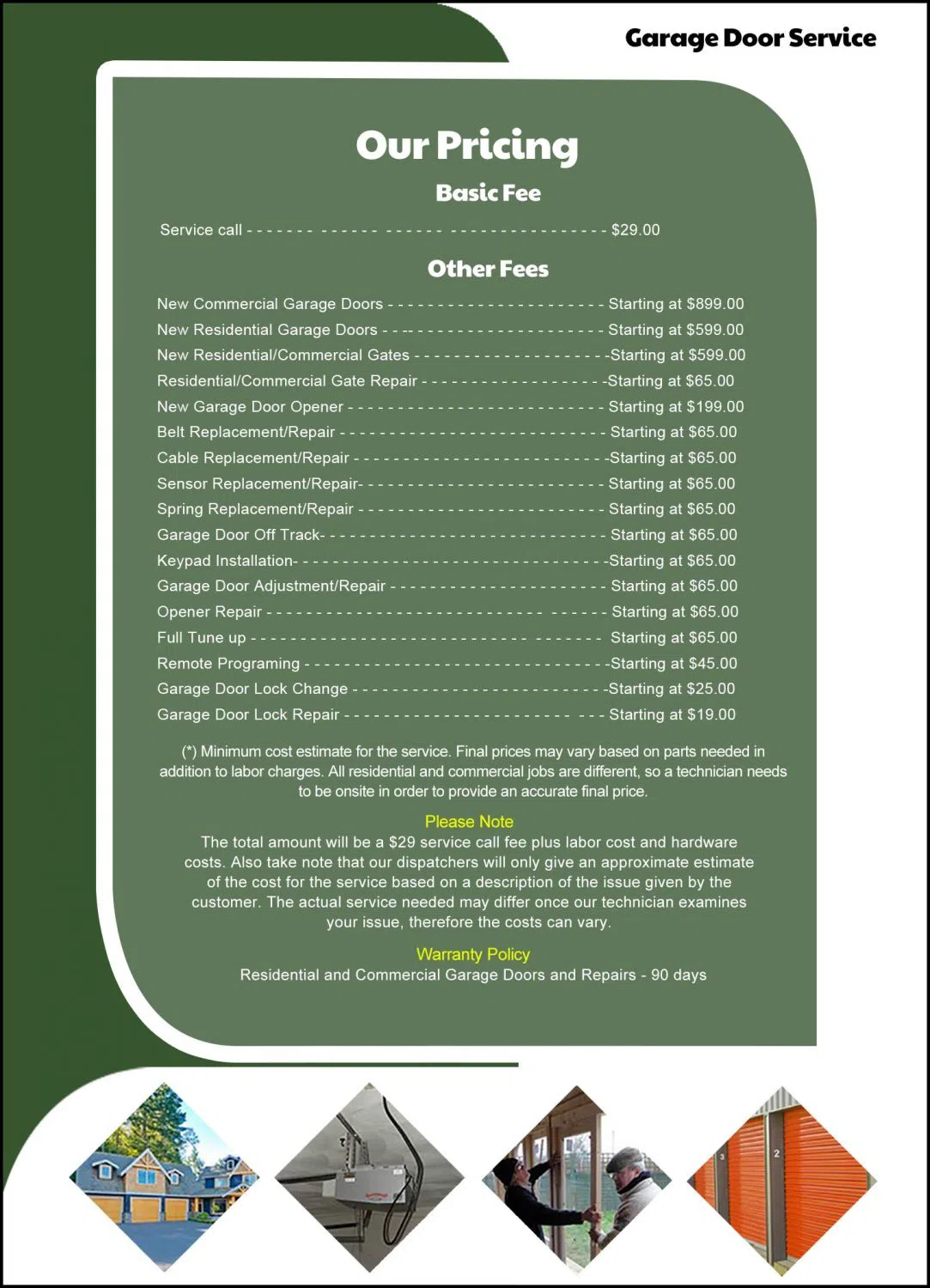 Metro Garage Doors Phoenix, AZ 602-833-6806